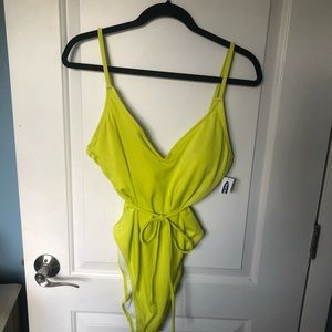 neon green/yellow baithing suit